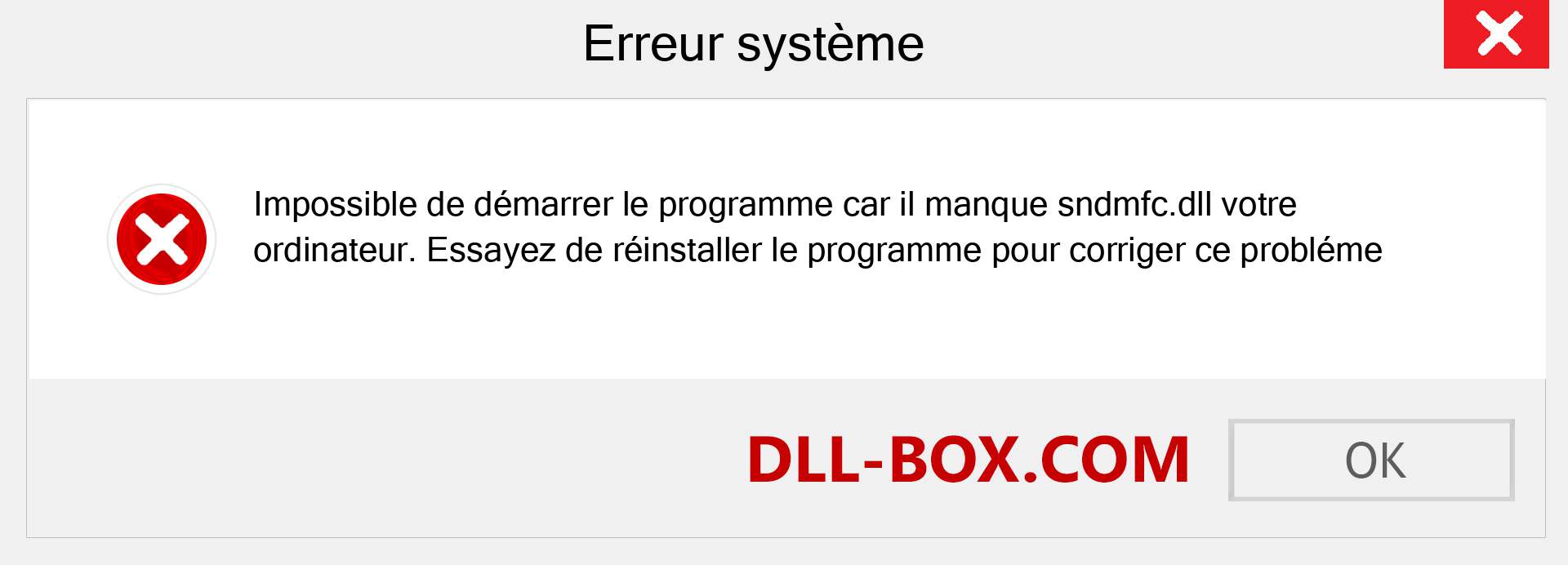 Le fichier sndmfc.dll est manquant ?. Télécharger pour Windows 7, 8, 10 - Correction de l'erreur manquante sndmfc dll sur Windows, photos, images